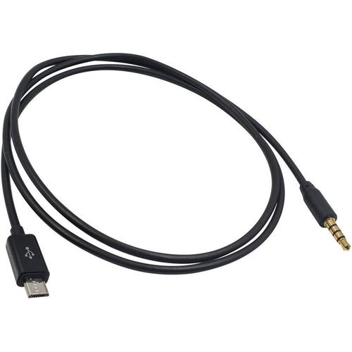 Câble Micro USB, 3.5mm Audio Câble de Sortie, 4 Polonais 3.5mm Mâle à Micro USB Mâle Voiture AUX Audio Sortie Convertisseur Câble Audio Jack Cordon (50CM / 1.6Ft)