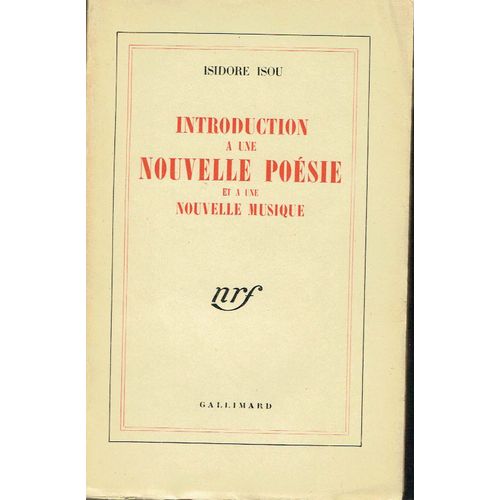 Introduction A La Nouvelle Poesie Et A Une Nouvelle Musique
