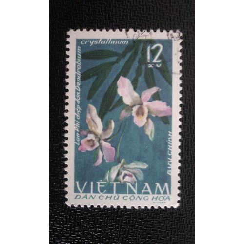Timbre Vietnam Du Nord ( Yt 482 ) 1966 Orchidées Vanda Teres