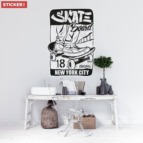 Sticker Skate New York M (Hauteur 58cm, Largeur 41cm)