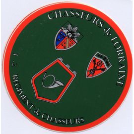 1 Er 2 Ème Rch Régiment De Chasseurs Rc80 Chars Verdun Arme Blindée Cavalerie Autocollant Régimentaire Des Chasseurs De Lorraine 2002