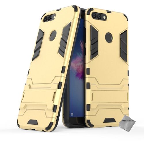 Housse Etui Coque Rigide Anti Choc Pour Huawei P Smart + Film Ecran - Or