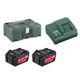 Metabo Kit de base 18 Volt (2 batteries de 5.2 Ah , chargeur ASC 30-36, MetaLoc II)
