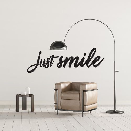 Sticker Just Smile M (Largeur 90cm, Hauteur 29cm)