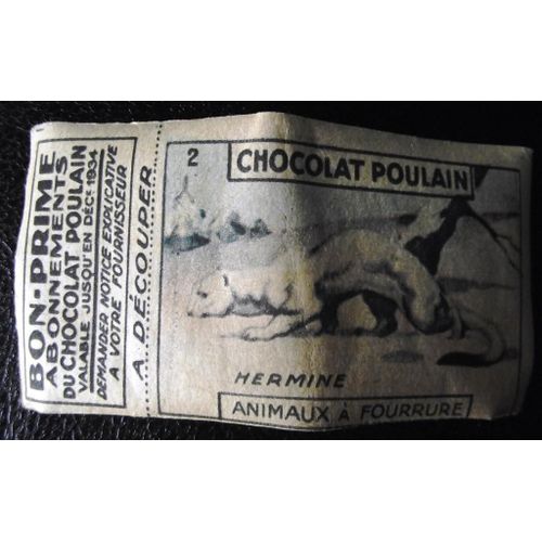Chocolat Poulain Bon Prime.Animaux À Fourrure(Hermine)