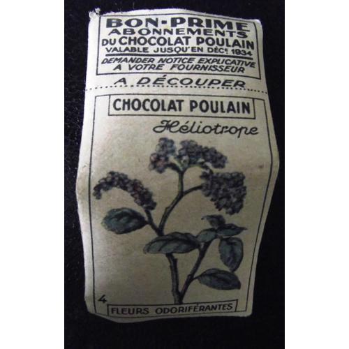 Chocolat Poulain Bon Prime.Fleurs Odoriférantes (Héliotrope)