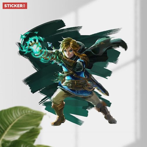Sticker Zelda Tears of The Kingdom Link M (Largeur 58cm, Hauteur 55cm)
