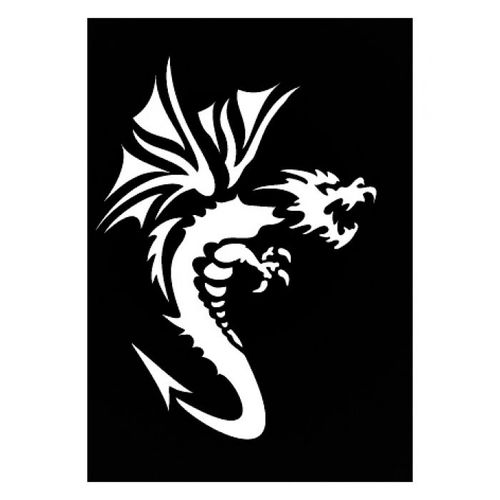 Pochoir Adhésif Dragon 2 7x10 Cm - Ki-Sign