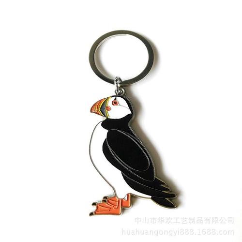 Porte-clés oiseau créatif en métal coloré, mini oiseau, joli pendentif à la mode pour fille YSKB22
