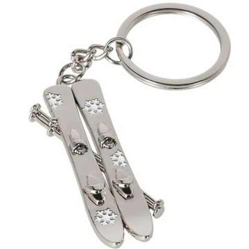 Porte-clés, cadeau pour un skieur, skis de slalom géant argentés YSK1542