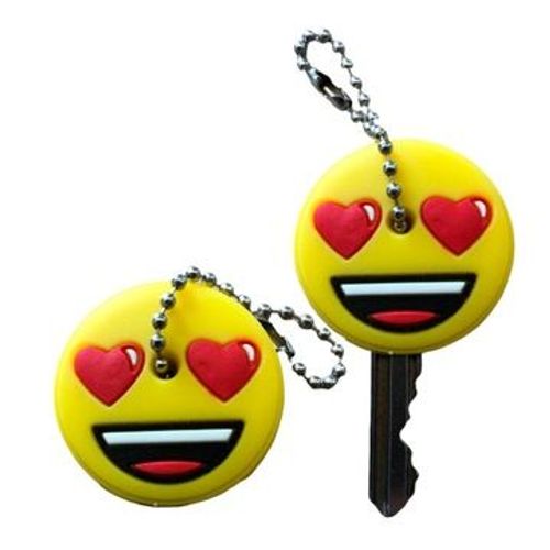 CACHE-CLÉS EN SILICONE MARQUEUR DE CLÉS PORTE-CLÉS POUR ENFANTS EMOJI EMOTION YSK935