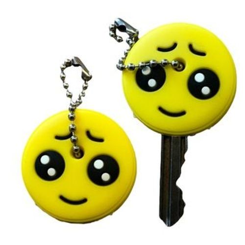 CACHE-CLÉS EN SILICONE PORTE-CLÉS MARQUEUR POUR ENFANTS EMOJI TRISTESSE YSK946