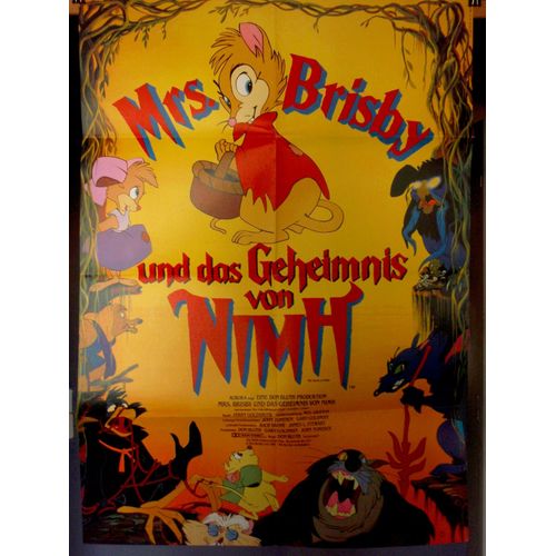 Brisby Et Le Secret De Nimh - 1982 - Affiche Originale Allemande Pliée 60 X 80 - Animation