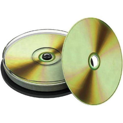 CD-R 52x, TRUE GOLD, sans marquage, 10 pièces en cake box