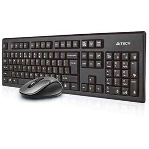 A4Tech 7100N PADLESS Wireless Desktop - Ensemble clavier et souris - sans fil - 2.4 GHz - noir