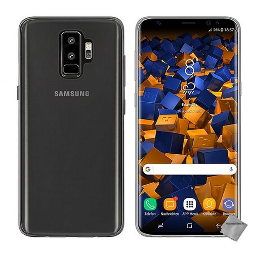 Housse Etui Coque Pochette Silicone Gel Fine Pour Samsung Galaxy S9 Plus + Film Ecran - Gris