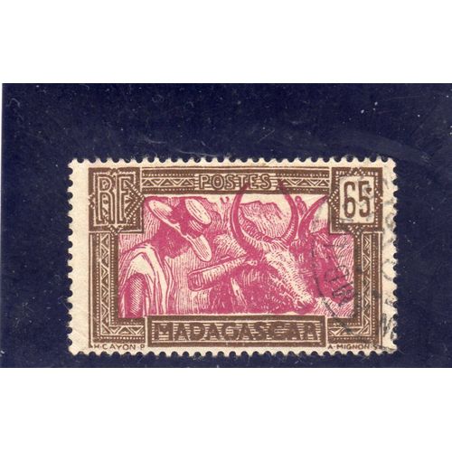 Timbre-Poste De Madagascar (Attelage De Zébus)