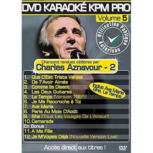 Dvd Karaoké Kpm Pro - Vol. 5 : Charles Aznavour 2