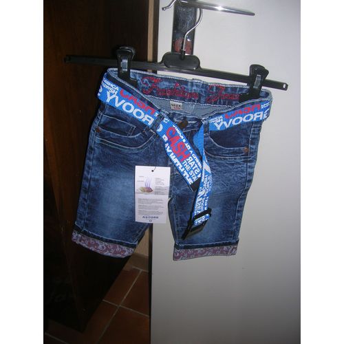 Jean Astore Avec Ceinture Coton 18 Mois Bleu