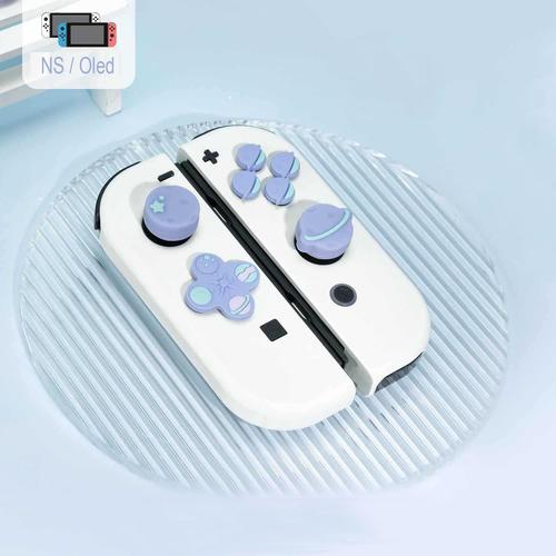 ABXY-Bouton de direction crois?e D-Sub Move Thumb Stick Thumb Stick Grip Cover Key Sticker Fit for Nintend Switch OLED NS Joy-con Skin Case