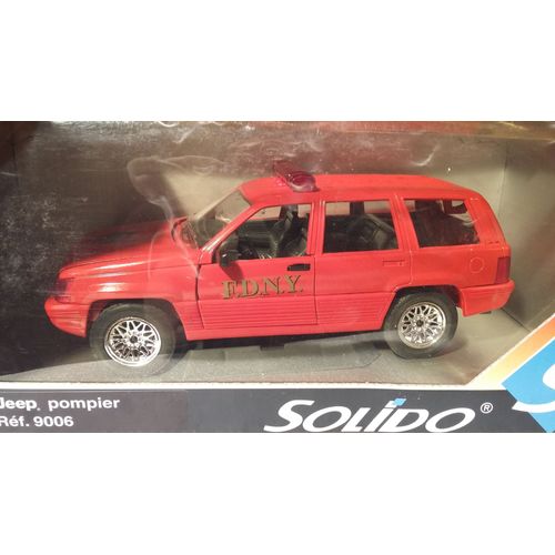 Solido 9006 - Jeep Pompiers F.D.N.Y Rouge 1:18-Solido