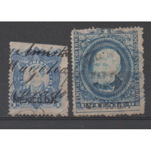 Mexique: Lot De Timbres Avec Surcharge En Noir.