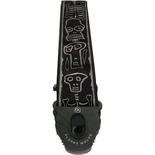 Sangle Guitare Avec Lock Joe Satriani 5cm - Planet Waves Skull & Bones