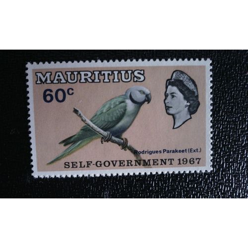 Timbre Ile Maurice ( Yt 294 ) 1967 Perruche De Newton (Psittacula Exsul)