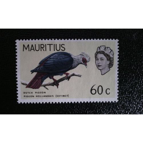 Timbre Ile Maurice ( Yt 276 ) 1965 Pigeon Bleu De L'île Maurice (Alectroenas Nitidissimus)