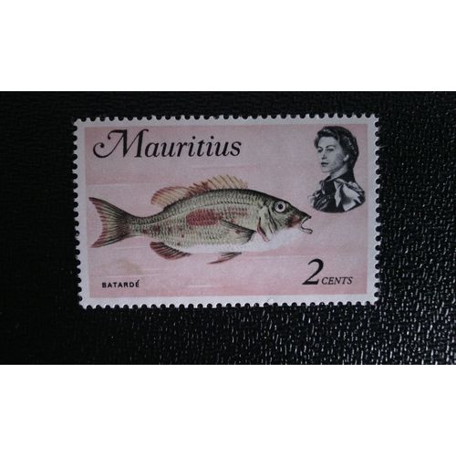 Timbre Ile Maurice ( Yt 329 ) 1969 Empreinte Empereur (Lethrinus Harak)