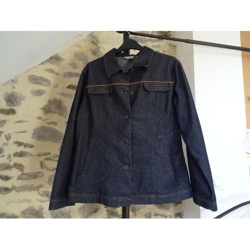 Veste Anne Weyburn Veste Courte Jeans Coton 42 Bleu