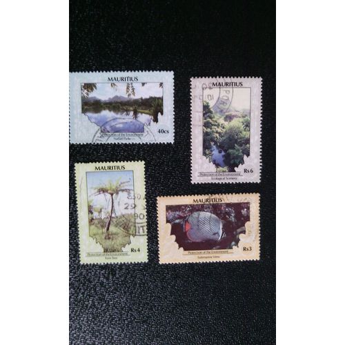 Timbre Ile Maurice ( Yt 708 A 710 ) 1989 Protection Environnementale