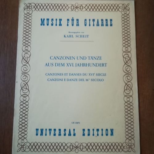 Anonyme, Chansons Et Danses Du Xvie Siècle Pour Guitare