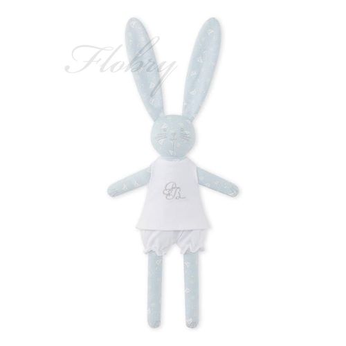 Doudou Lapin Bleu Habits Blancs Petit Bateau Bb Peluche Jouet Bebe