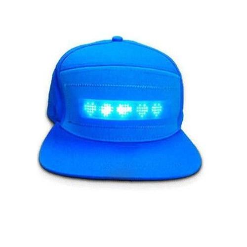 Casquette De Baseball Unisexe Aste Par Usb Chapeau Snapback Bluetooth Programmable Led Panneau D'affichage De Message D?Filant Rue Hip Hop