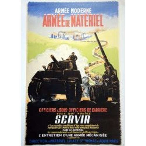 Affiche Armée Matériel Servir