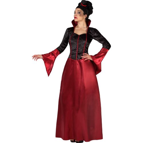 Déguisement Vampire Rouge Et Noire Femme Halloween Xs / S