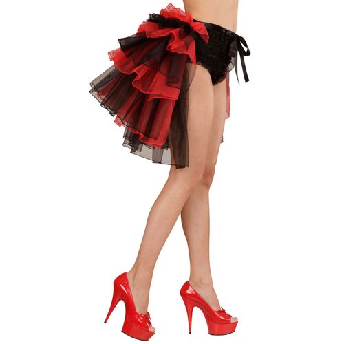 Tutu Burlesque Rouge Et Noir Femme Taille Unique