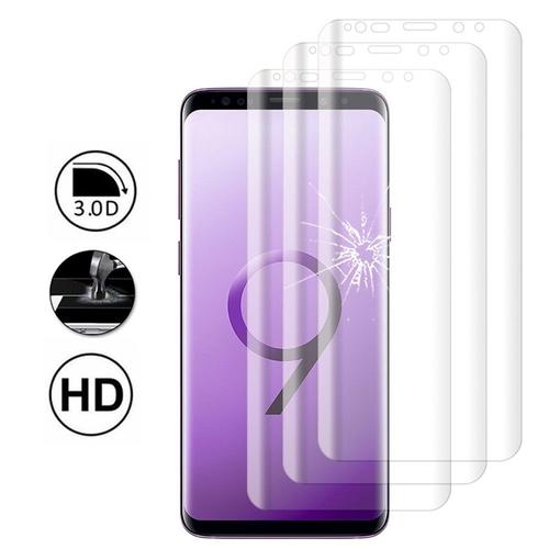 Lot/ Pack De 3 Films En Verre Trempé Pour Samsung Galaxy S9 5.8" Bord Incurvé Resistant - Transparent