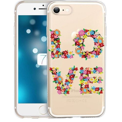 Coque Iphone 6 6s Love Fleur Multi Transparente