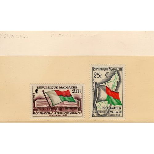 Timbres-Poste De Madagascar (Proclamation De La République)