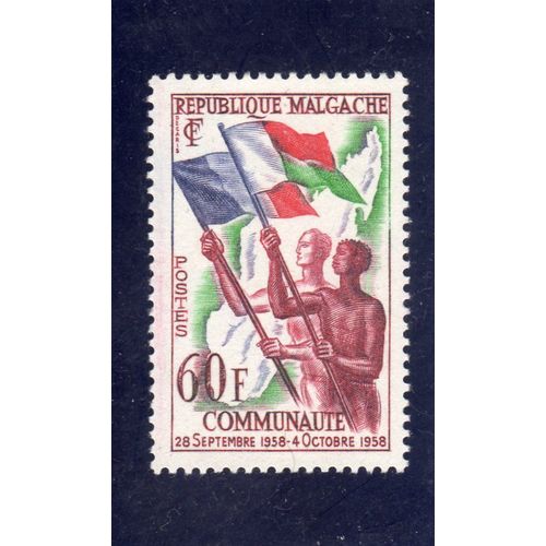 Timbre-Poste De Madagascar (Communauté Française)