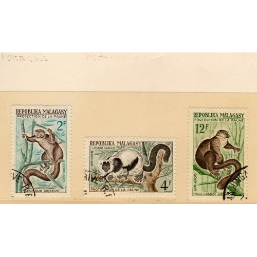 Timbres-Poste De Madagascar (Lémuriens)