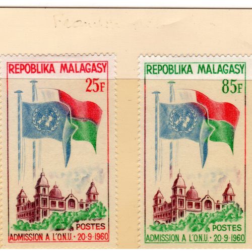 Timbres-Poste De Madagascar (Anniversaire De L'admission Aux Nations Unies)