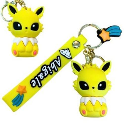 Porte-clés de voiture pendentif Pokemon Go Jolteon 3D porte-clés YSK3320