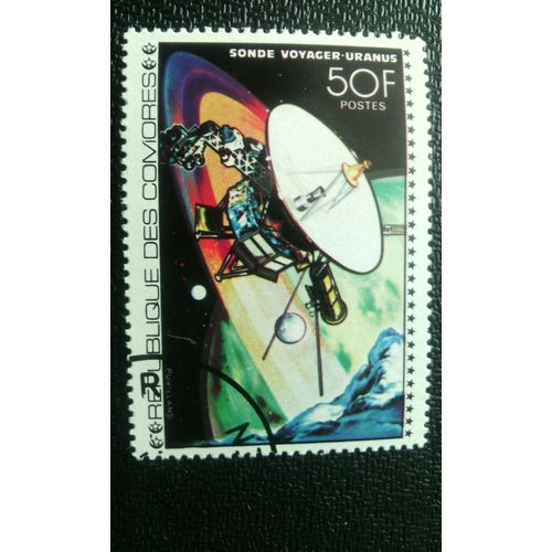 Timbre Comores ( Yt 205 ) 1977 Exploration Spatiale Sonde Voyager, Uranus