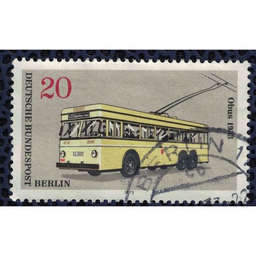 Allemagne 1973 Oblitéré Rond Used Berlin Transport En Commun Trolleybus