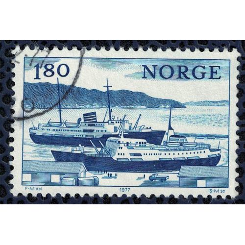 Norvège 1977 Oblitéré Rond Used Navires Nordstjernen Et Harald Jarl 