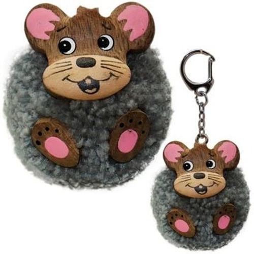 PORTE-CLÉS SOURIS POMPON porte-clés pendentif YSK3387