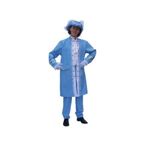 Deguisement Marquis Bleu Taille 54 - Bourgeois - Costume Homme - Panoplie Adulte